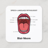 Carte De Visite Carré Pathologiste de la parole SLP (Devant)