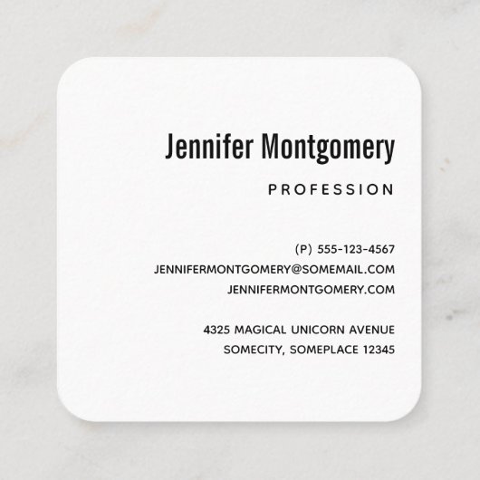 Carte De Visite Carré Patterns de Cute Christma (Dos)