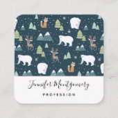 Carte De Visite Carré Patterns de Cute Christma (Devant)