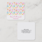 Carte De Visite Carré Patters de Hearts and Muffins (Devant / Derrière)