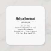 Carte De Visite Carré Patters de Yellow Lemon and Green Lime Fruit Food (Dos)