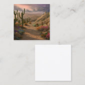 Carte De Visite Carré Paysage du désert (Devant / Derrière)
