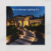 Carte De Visite Carré Paysage Professionnel Et Éclairage À Domicile (Devant)