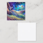 Carte De Visite Carré Paysage psychédélique (Devant / Derrière)