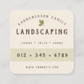 Carte De Visite Carré Paysage rustique aquarelle (Dos)