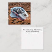 Carte De Visite Carré PC Souris-Voile : Défilement sur Mars - Mission 01 (Devant / Derrière)