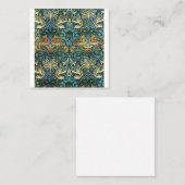 Carte De Visite Carré Peacock Et Dragon William Morris (Devant / Derrière)