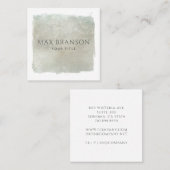 Carte De Visite Carré Pearl Green moderne (Devant / Derrière)