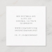 Carte De Visite Carré Pearl Green moderne (Dos)