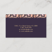 Carte De Visite Carré Pearl Tree of life Art - Charoite feuille (Dos)