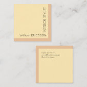 Carte De Visite Carré Pêche pastel à cadre géométrique (Devant / Derrière)