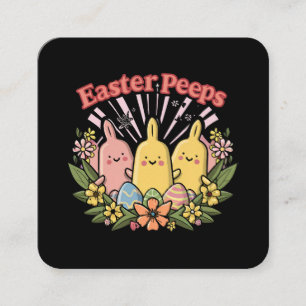 Carte De Visite Carré Peeps de Pâques