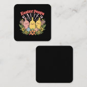 Carte De Visite Carré Peeps de Pâques (Devant / Derrière)