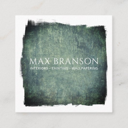 Carte De Visite Carré Peintre Arrière - plan texturé (Devant)
