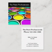 Carte De Visite Carré Peintre professionnel résidentiel commercial (Devant / Derrière)