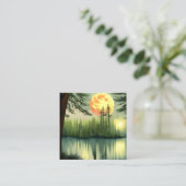 Carte De Visite Carré Peinture à l'huile absolument stupéfiante d'une pl (Debout devant)