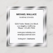 Carte De Visite Carré Peinture à tremper OEuvres de peinture professionn (Dos)