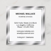 Carte De Visite Carré Peinture à tremper OEuvres de peinture professionn (Dos)