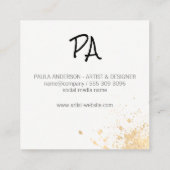 Carte De Visite Carré Peinture Art Moderne Expressif (Dos)