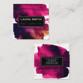 Carte De Visite Carré Peinture expressive (Devant / Derrière)