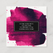 Carte De Visite Carré Peinture expressive (Dos)