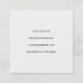 Carte De Visite Carré Peinture manuelle (Dos)