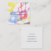 Carte De Visite Carré Peinture manuelle (Devant / Derrière)