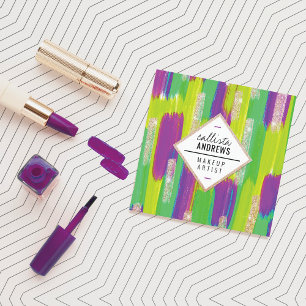 Carte De Visite Carré Peinture maquillage Parties scintillant or jaune v