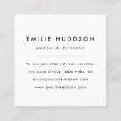 Carte De Visite Carré Peinture, Peintre, Peinture, Décorateur (Dos)