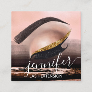 Carte De Visite Carré Peinture professionnelle Eyelash Extension maquill