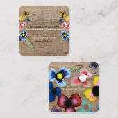 Carte De Visite Carré Pensées (Devant / Derrière)