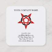 Carte De Visite Carré Pentagramme  (Dos)