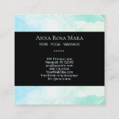 Carte De Visite Carré *~* Peony Heart Lotus Yoga Soigneur Massage Reiki (Dos)