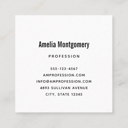 Carte De Visite Carré Père Noël rétro (Dos)