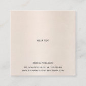 Carte De Visite Carré Perle de luxe Gold patina gouttes Coiffeur (Dos)