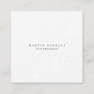 Carte De Visite Carré Perle de Luxe Minimaliste Tendance Professionnelle