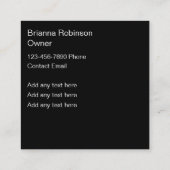 Carte De Visite Carré Perles De Bijoux Classiques Et Artisanat (Dos)