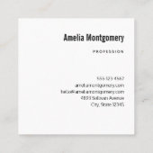 Carte De Visite Carré Perroquet vert - Bébé mignon oiseau (Dos)