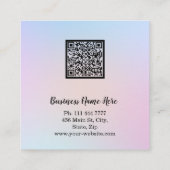 Carte De Visite Carré Personalized Custom Minimalist Modern QR Code Logo (Dos)