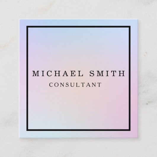 Carte De Visite Carré Personalized Custom Minimalist Modern QR Code Logo (Devant)