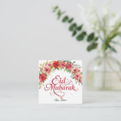 Carte De Visite Carré Personalized Eid Mubarak Gift card (Debout devant)