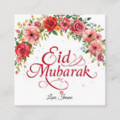 Carte De Visite Carré Personalized Eid Mubarak Gift card (Devant)