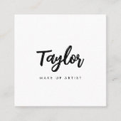 Carte De Visite Carré Personalized Name Profession Social Media QR Code  (Devant)