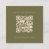 Carte De Visite Carré Personalized QR Code Modern Square (Dos)