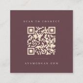 Carte De Visite Carré Personalized QR Code Modern Square (Dos)