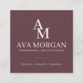 Carte De Visite Carré Personalized QR Code Modern Square (Devant)