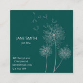 Carte De Visite Carré Personnalisable floral moderne simple élégant (Devant)