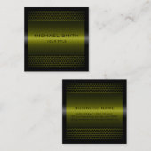 Carte De Visite Carré Personnalisé Élégant Olive Métal inoxydable (Devant / Derrière)