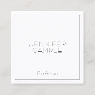 Carte De Visite Carré Personnalisé Moderne Professionnel Élégant Modèle 