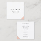 Carte De Visite Carré Personnalisé Moderne Professionnel Élégant Simple  (Devant / Derrière)